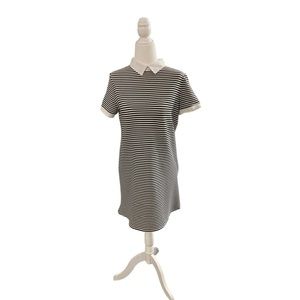 Zara Black & White striped mini dress Size Small